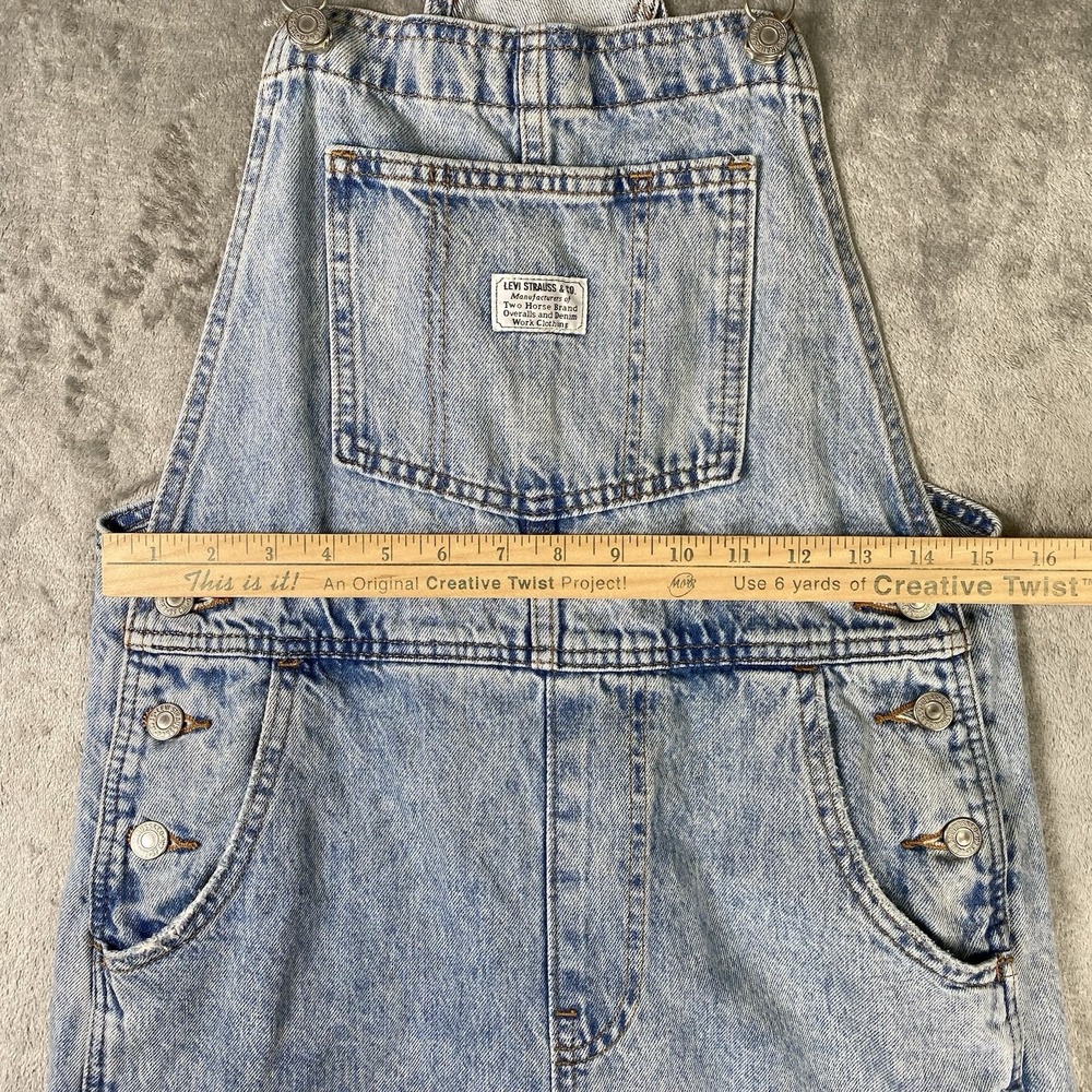 Levi's Premium Vintage Womens Overalls Size S Big E Retro Denim 85315-0015 Patch - Picture 13 of 14